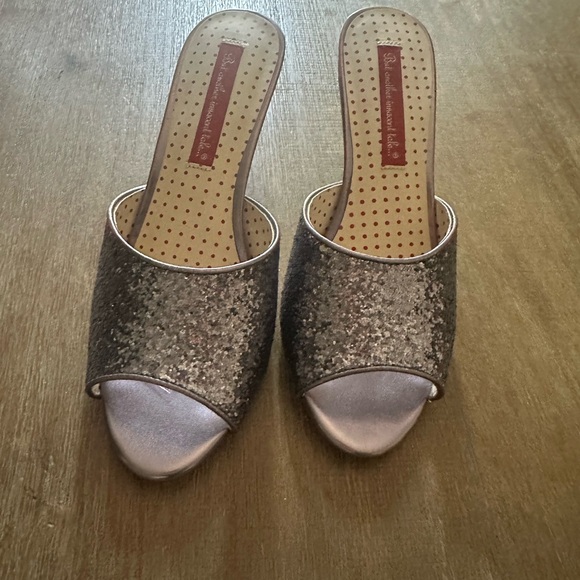 BAIT footwear Silver Glitter Kitten Heel - Picture 3 of 6